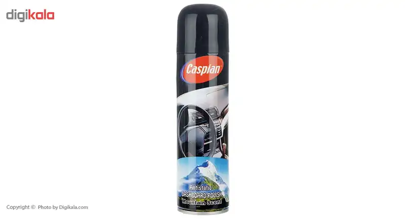 اسپری پولیش داشبورد خودرو کاسپین مدل Mountain حجم 225 میلی‌ لیتر