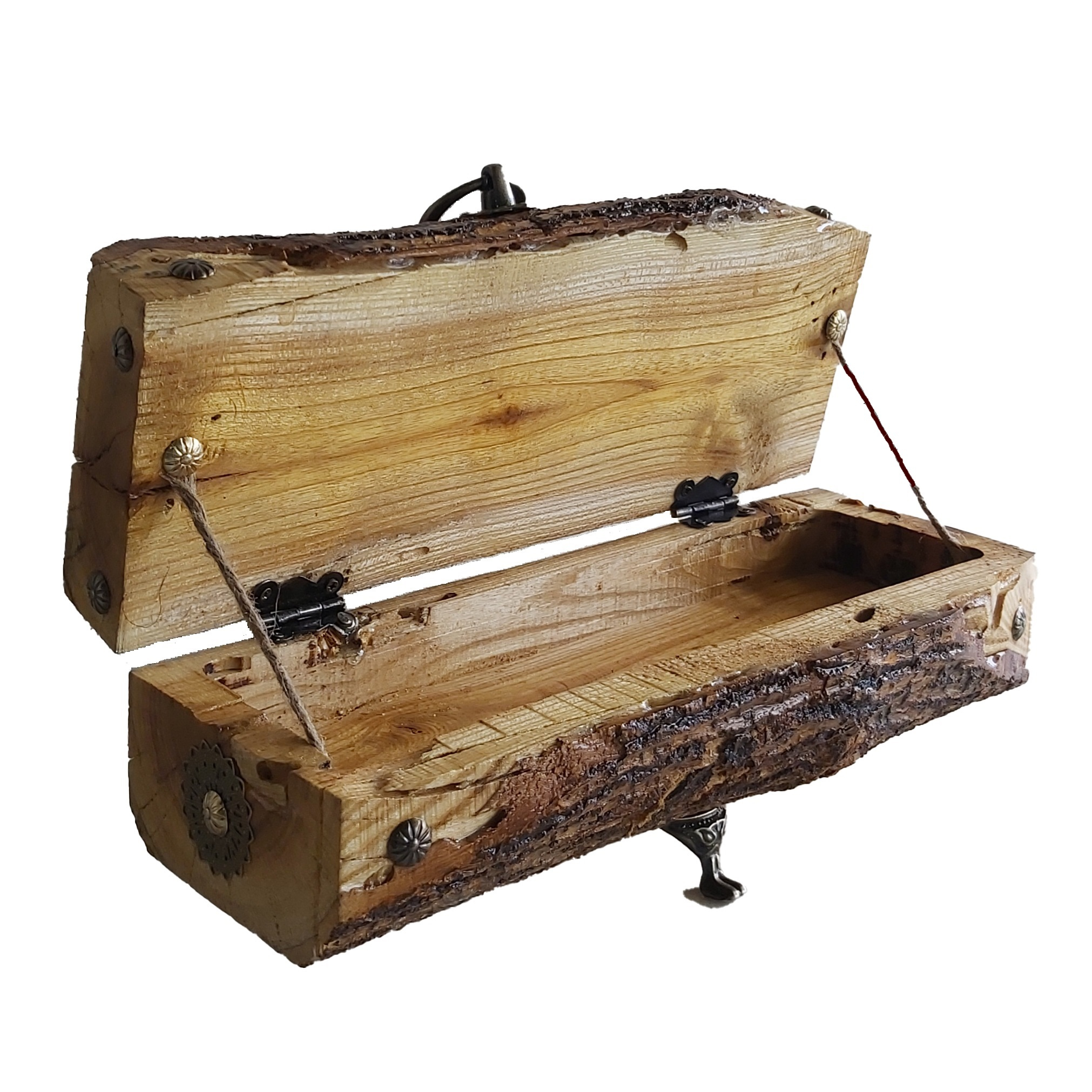 جعبه جواهرات مدل چوبی روستیک کد JB001