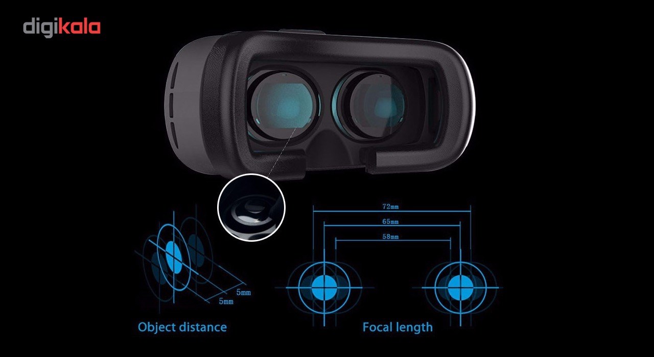هدست واقعیت مجازی وی آر باکس مدل VR Box 2 به همراه ریموت کنترل بلوتوث و DVD  حاوی اپلیکیشن و LED Watch هدیه