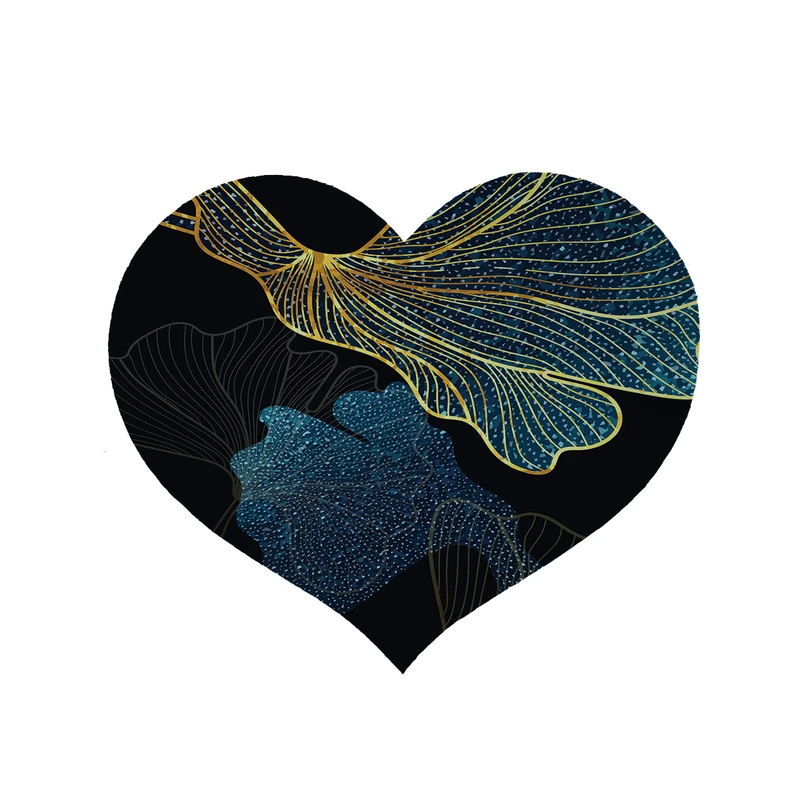 پادری مدل قلب طرح برگ کد 8976 سایز 90x90 سانتی متر