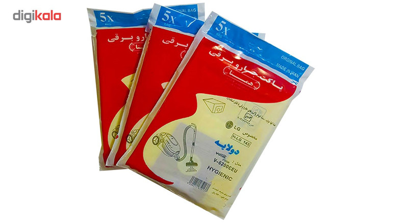 پاکت جاروبرقی ال جی همتا مدل های 6200ST سه بسته 5 عددی