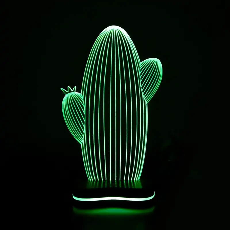 چراغ خواب سه بعدی گالری دیکوماس طرح کاکتوس کد DMS141