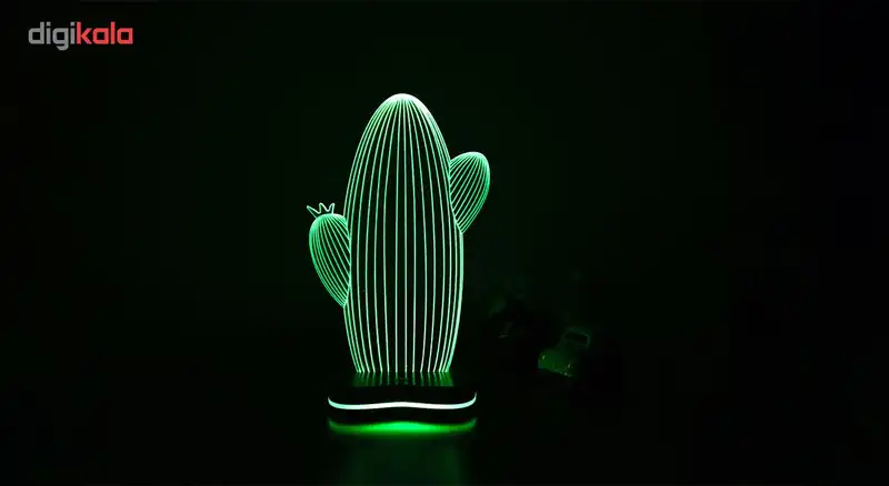 چراغ خواب سه بعدی گالری دیکوماس طرح کاکتوس کد DMS141