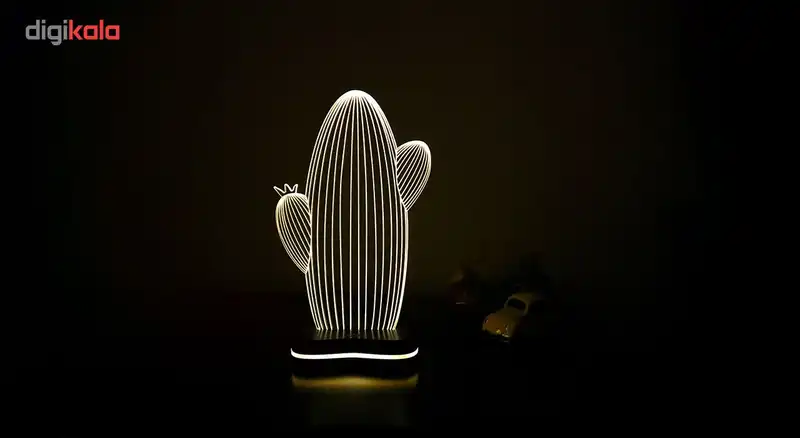 چراغ خواب سه بعدی گالری دیکوماس طرح کاکتوس کد DMS141