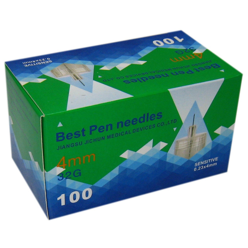 سوزن قلم انسولین بست 4 میلی متر 100 عددی