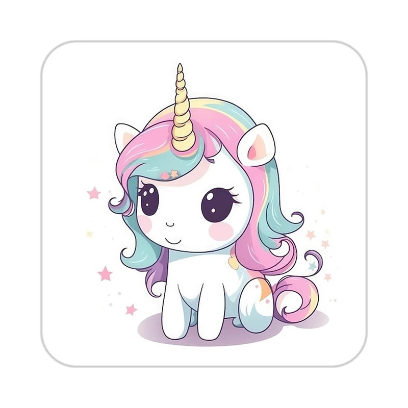 زیر لیوانی کاکتی طرح اسب تک شاخ و یونیکورن مدل mp31091