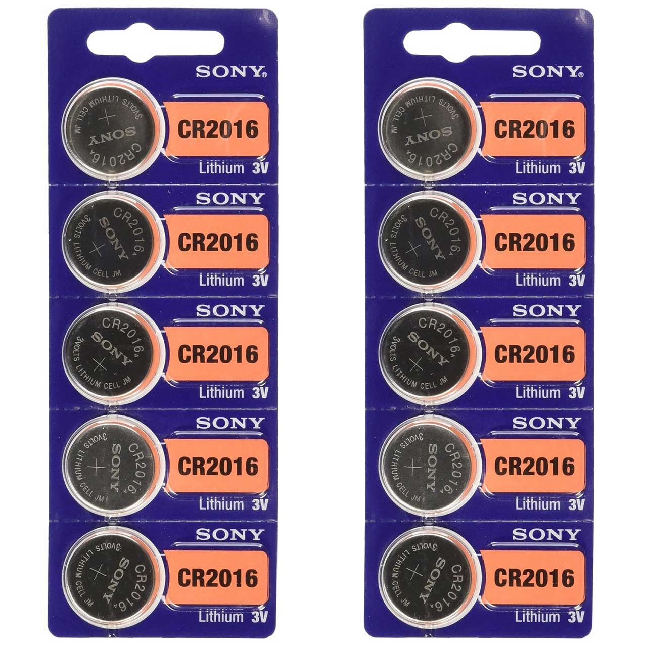 باتری سکه ای سونی مدل CR2016 بسته 10 عددی