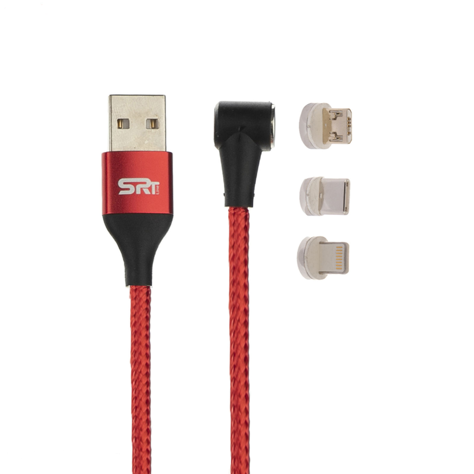 کابل تبدیل USB به microUSB/لایتنینگ/USB-C اس آر تی لاین مدل A360 طول 2 متر