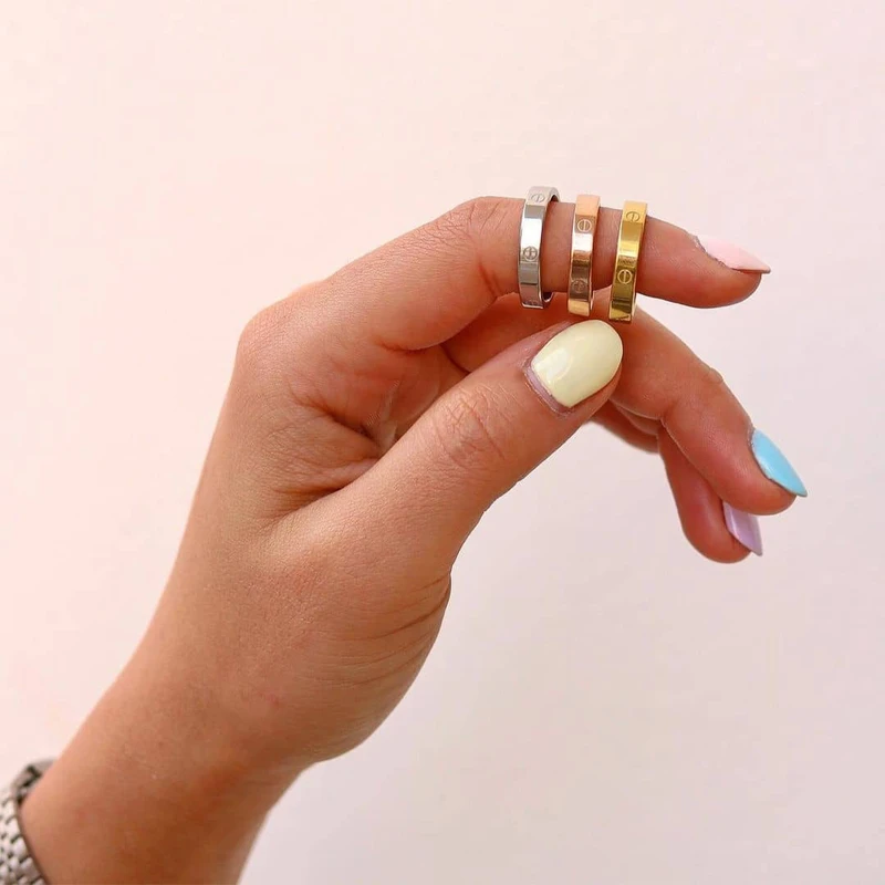 عکس شماره 3 : انگشتر زنانه مدل استیل کد st762