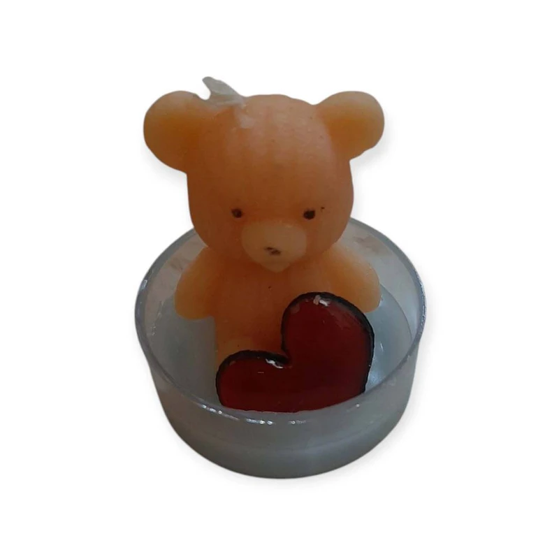 شمع دست ساز مدل تدی وارمری بسته 3 عددی