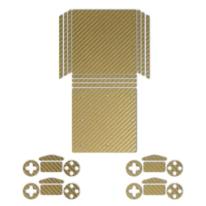 MAHOOT Gold Carbon-fiber Texture Sticker for PS4 Pro