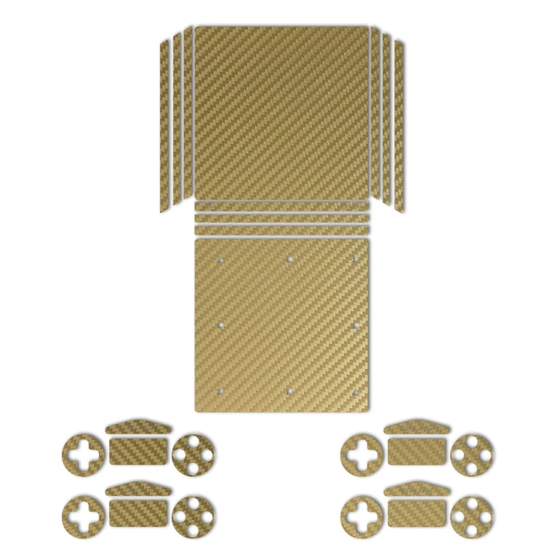 برچسب ماهوت مدلGold Carbon-fiber Texture مناسب برای کنسول بازی PS4 Pro