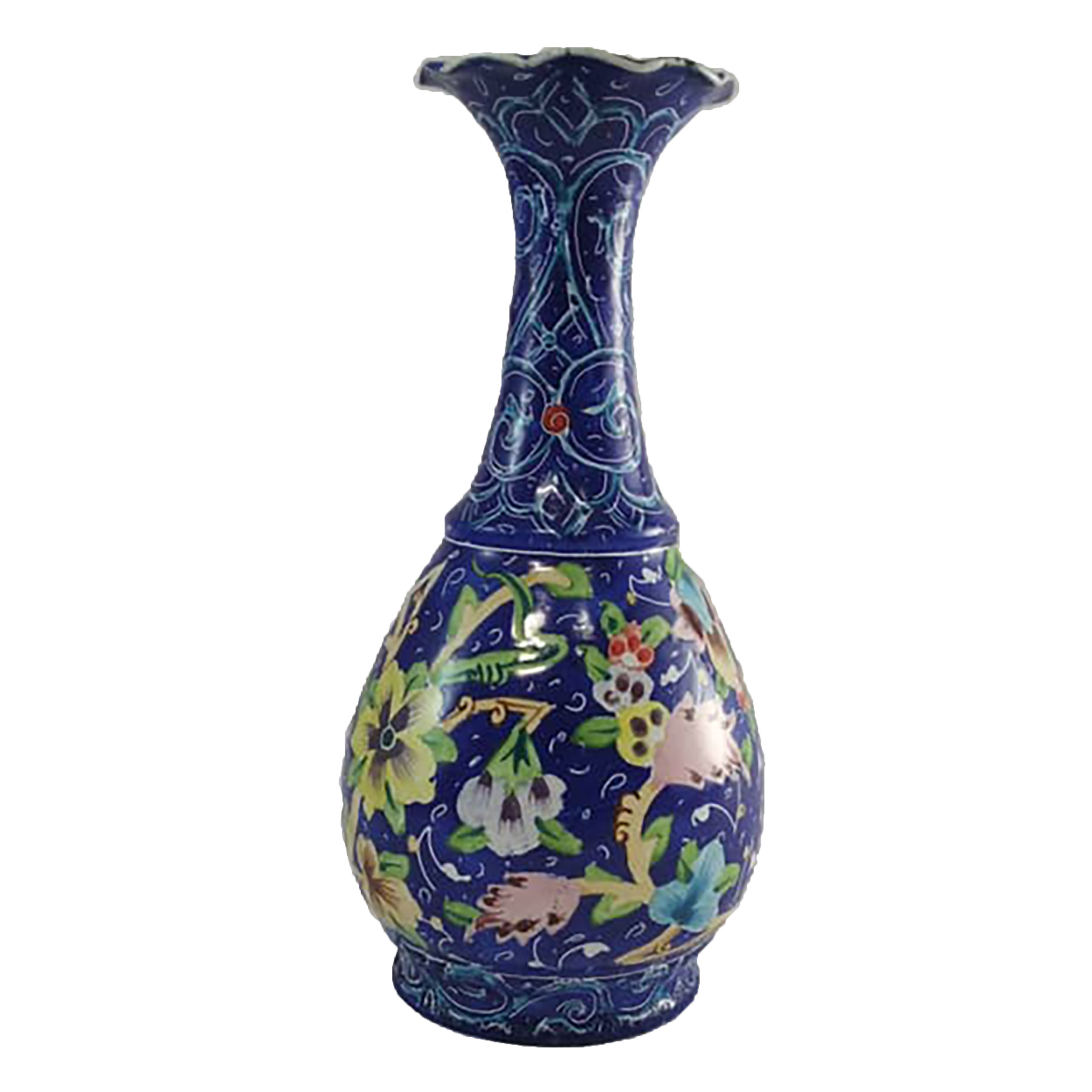 گلدان میناگاری طرح گل پنج پری مدل u1617