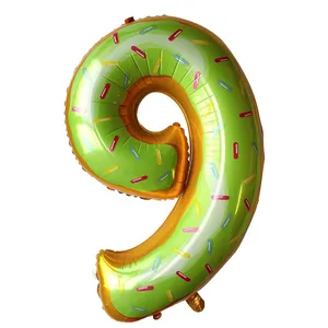 بادکنک فویلی مدل عدد نه 9 شیرینی دونات کد DB20