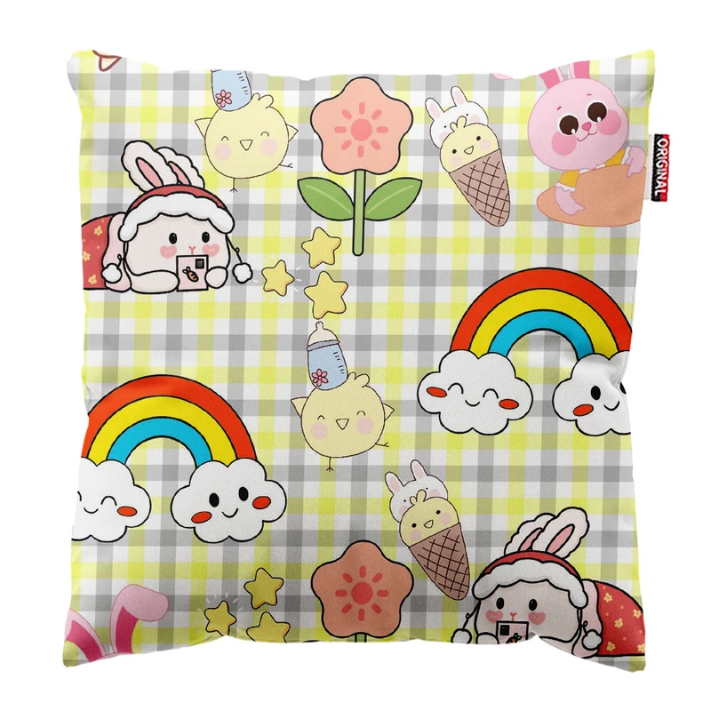 کوسن پاد آفرین طرح کارتونی بچگانه کد 1775 سایز 30*30 سانتی متر