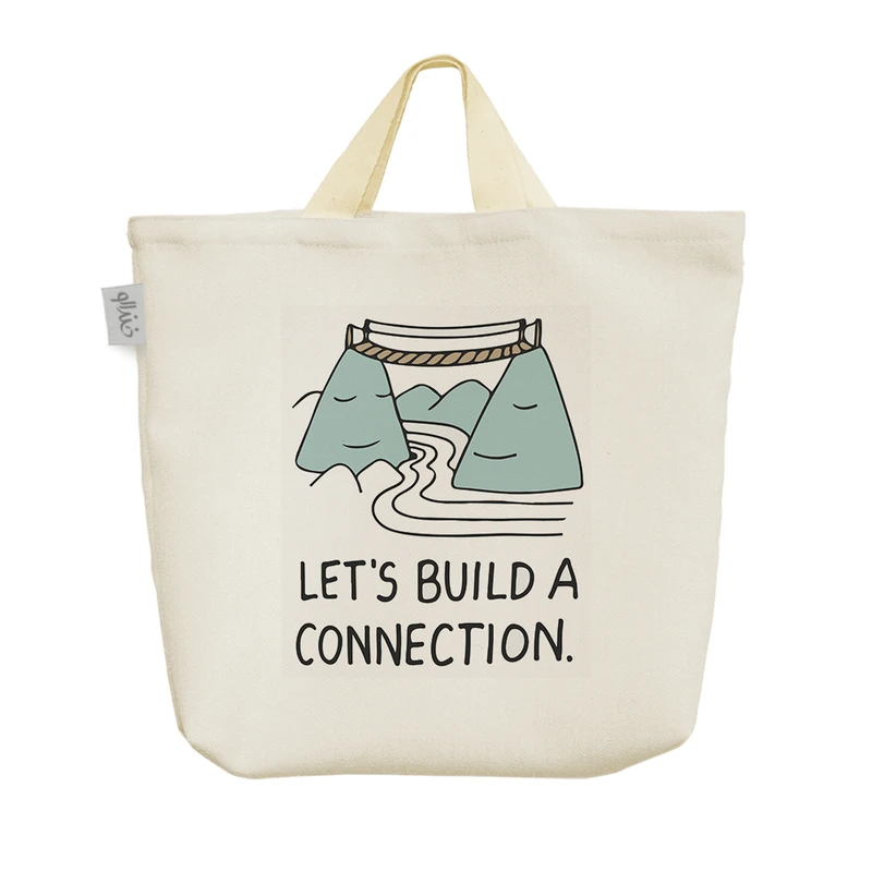 ساک خرید خندالو مدل Let's Build A Connection کد 6650