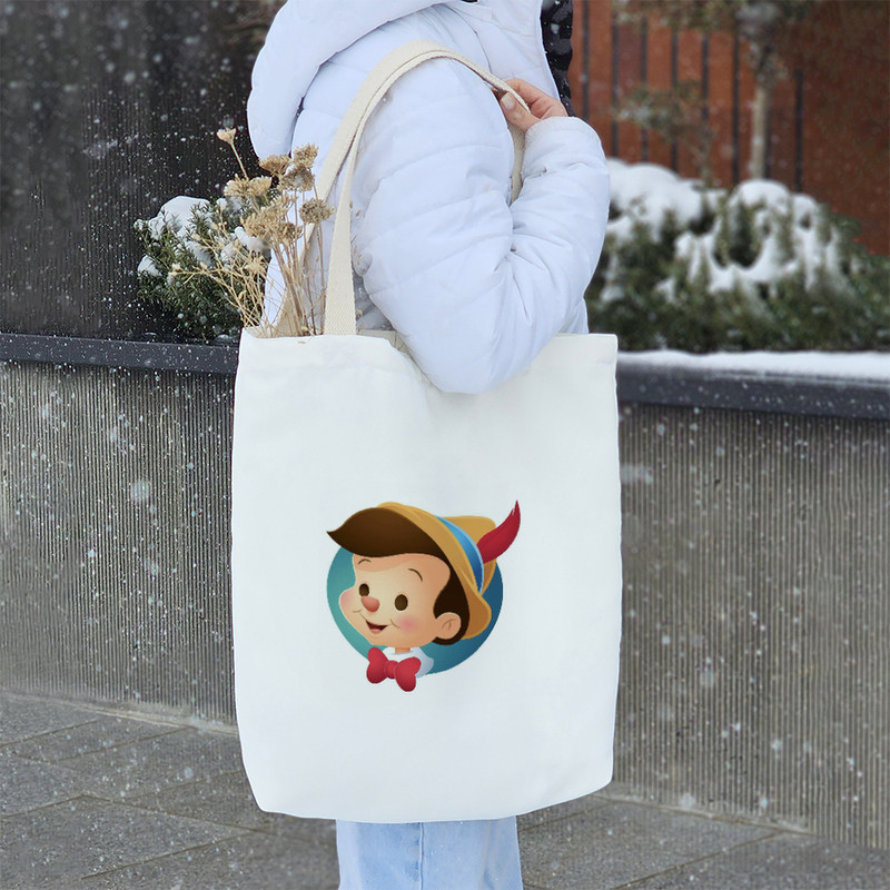 ساک خرید پارچه ای خندالو طرح پینوکیو مدل توت بگ کد 746