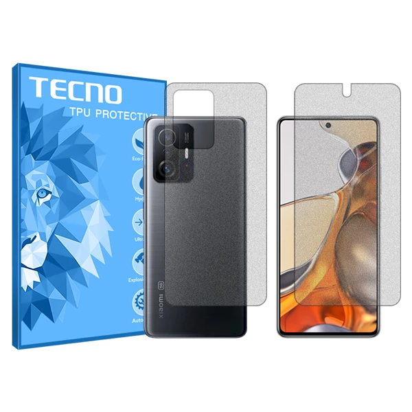 محافظ صفحه نمایش مات تکنو مدل HyMTT مناسب برای گوشی موبایل شیائومی 11T Pro به همراه محافظ پشت گوشی