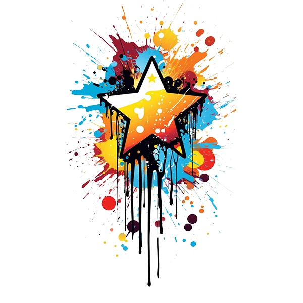 استیکر پارچه و لباس پاد آفرین طرح ستاره کد 2145