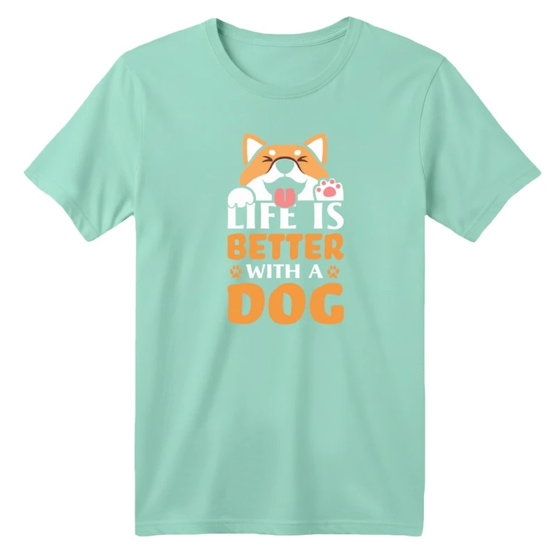 تی شرت آستین کوتاه بچگانه مدل سگ نوشته