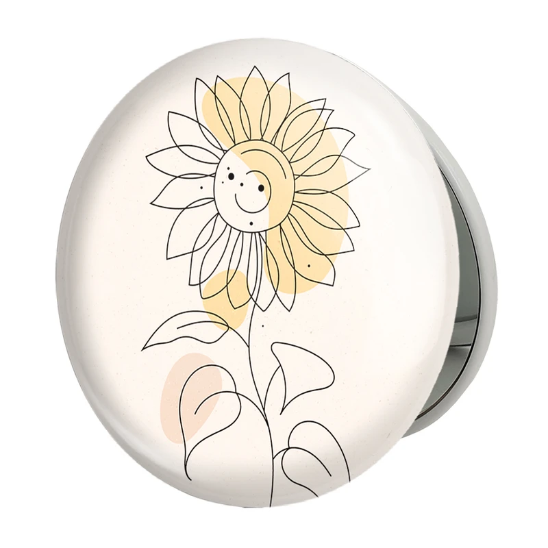 آینه جیبی خندالو طرح گل آفتابگردان مدل تاشو کد 29546