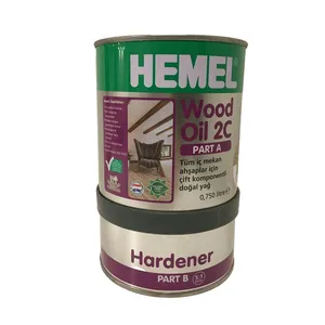 روغن چوب دوجزیی بلوطی تیره همل مدل Dark Oak 2C حجم 900 میلی لیتر