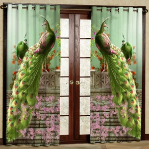 پرده مدل طاووس هازان پانچی کد 4366 سایز 140x200 سانتی متر
