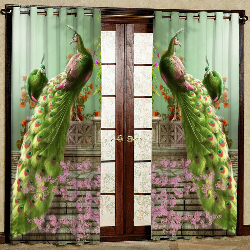 پرده مدل طاووس هازان پانچی کد 4366 سایز 140x200 سانتی متر