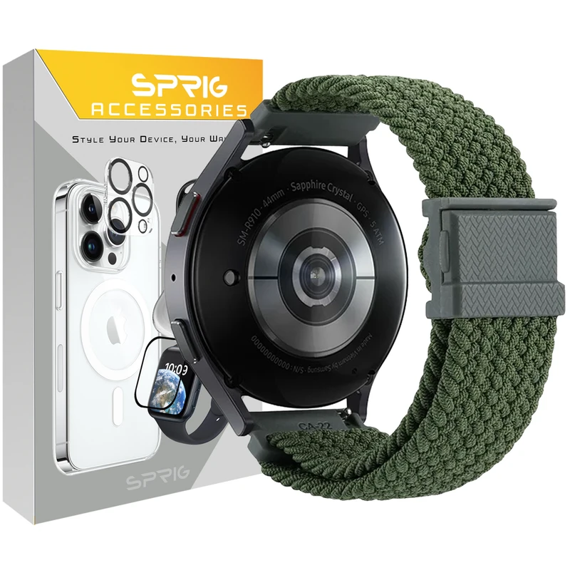 بند اسپریگ مدل Magnetic Braided مناسب برای ساعت هوشمند سامسونگ Galaxy Watch 6 40mm / watch 6 44mm / Watch 6 Classic 43mm / Watch 6 Classic 47mm