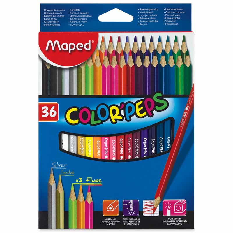 مداد رنگی 36 رنگ مپد مدل colorpeps کد 70138