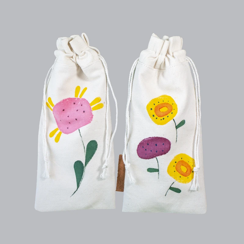 کیسه لقمه طرح گلِ بهاری مجموعه دو عددی