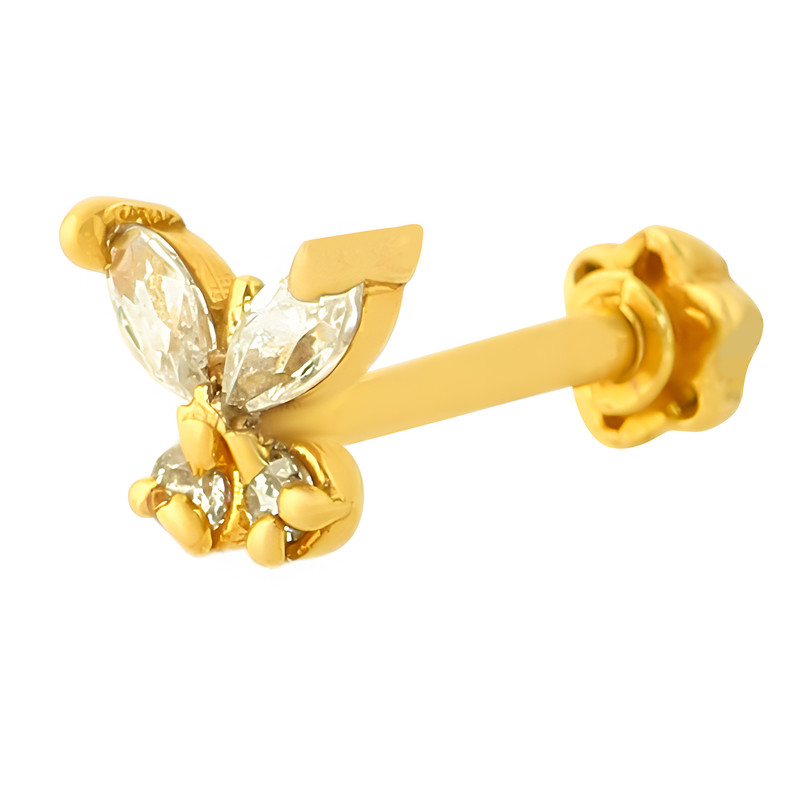 پیرسینگ طلا 18 عیار زنانه هور گالری مدل RPI741