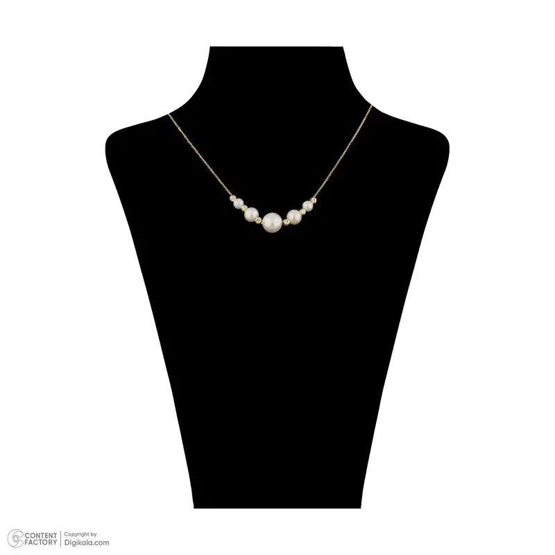 گردنبند طلا 18 عیار زنانه گنجینه هنر خوش نشین مدل مروارید کد G20