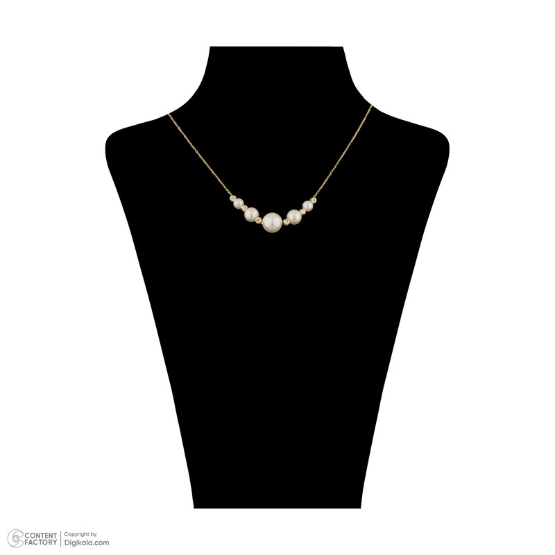 گردنبند طلا 18 عیار زنانه گنجینه هنر خوش نشین مدل مروارید کد G20