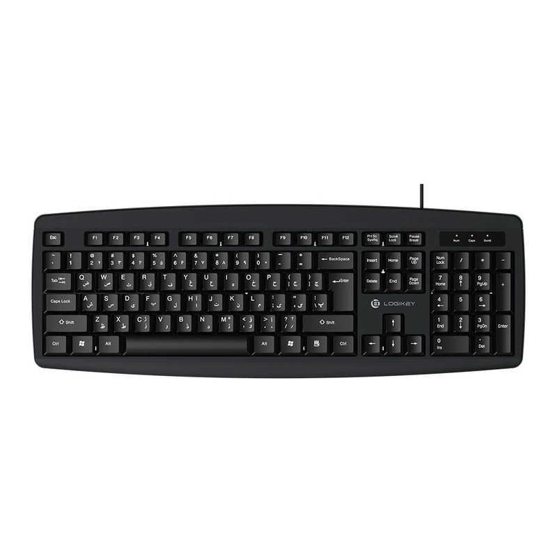 کیبورد با سیم لاجی کی مدل K113B، سوییچ ممبران، Full-Size