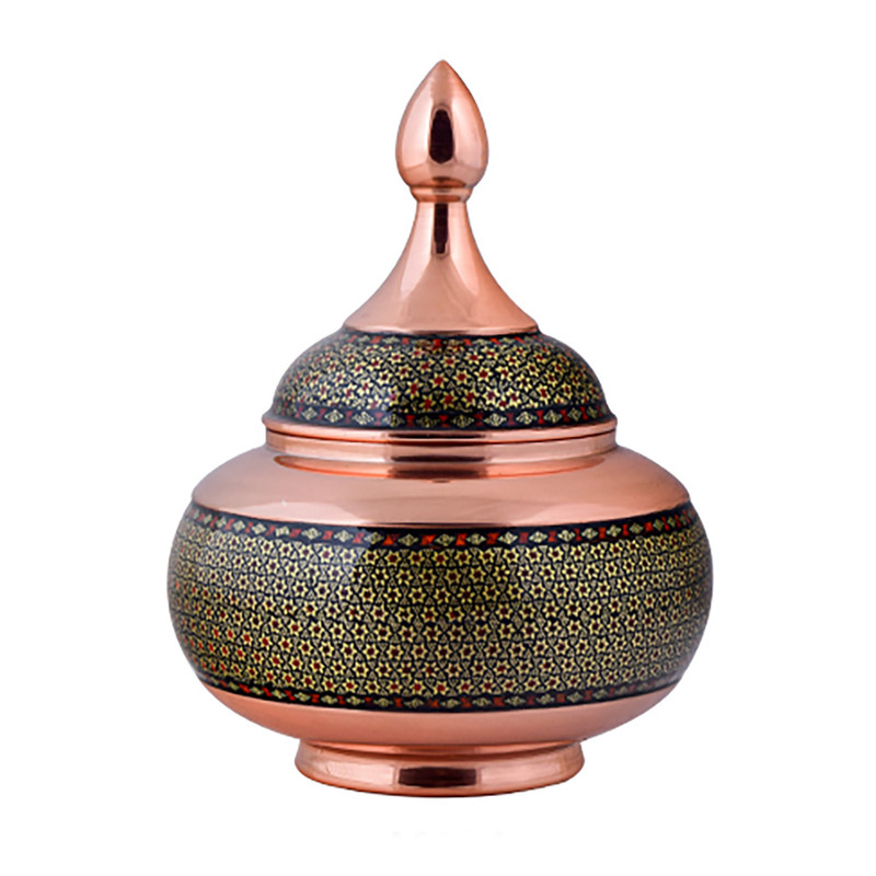 قندان مسی خاتم کاری کد K111