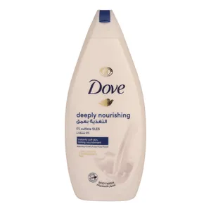 شامپو بدن داو مدل Deeply Nourishing با رایحه شیر مناسب برای انواع پوست حجم 500 میلی لیتر