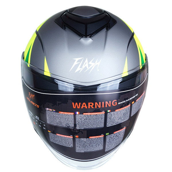 کلاه کاسکت فلش مدل فک متحرک عینکدار کد 852