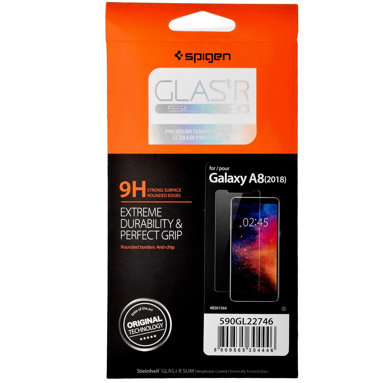 محافظ صفحه نمایش شیشه ای اسپیگن مدل GLAS.tR SLIM HD مناسب برای گوشی موبایل سامسونگ Galaxy A8 2018