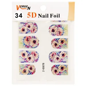 استیکر طراحی ناخن ورژن مدل GS125 مدل 34