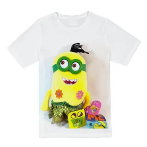 تی شرت دخترانه مدل مینیون کد 18  رنگ سفید