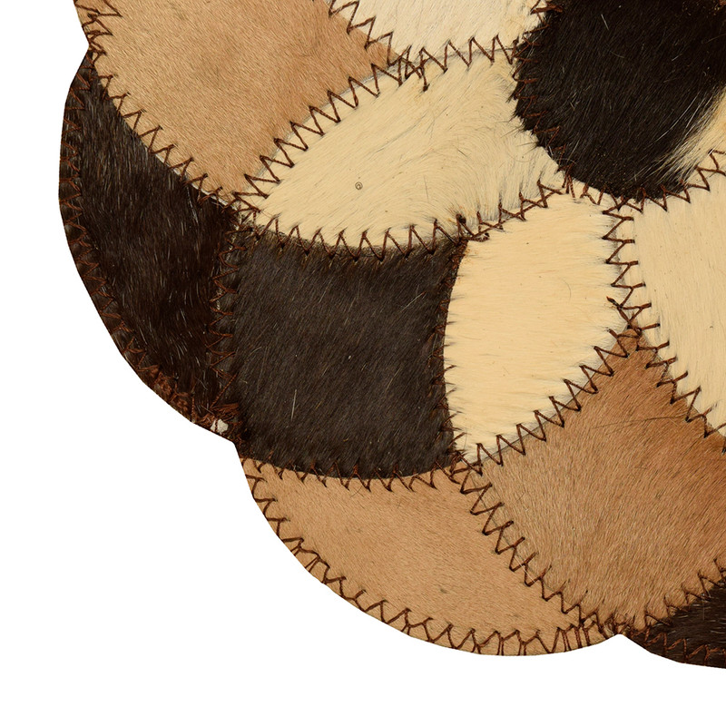 رومیزی کلاژ چرم و پوست مدل گل کد 0052