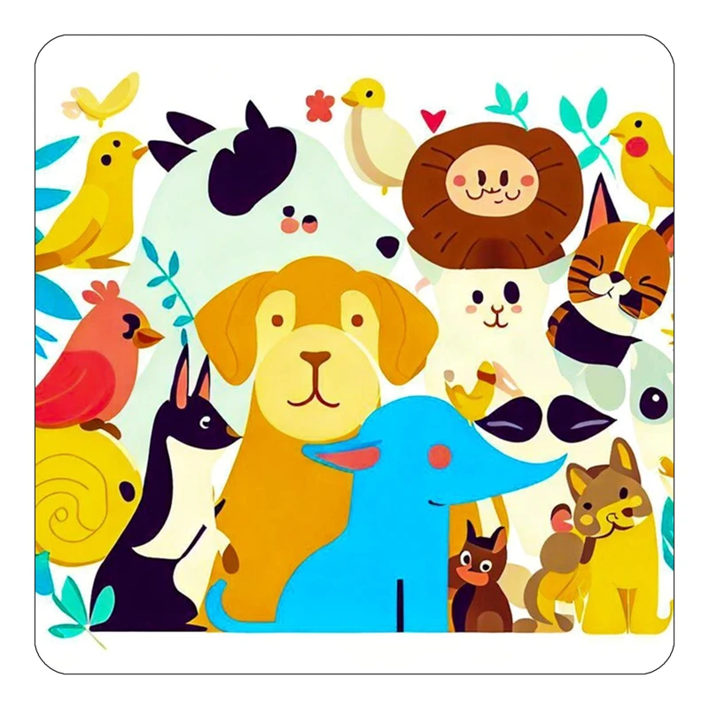 مگنت کاکتی طرح حیوانات رنگی مدل mp27107