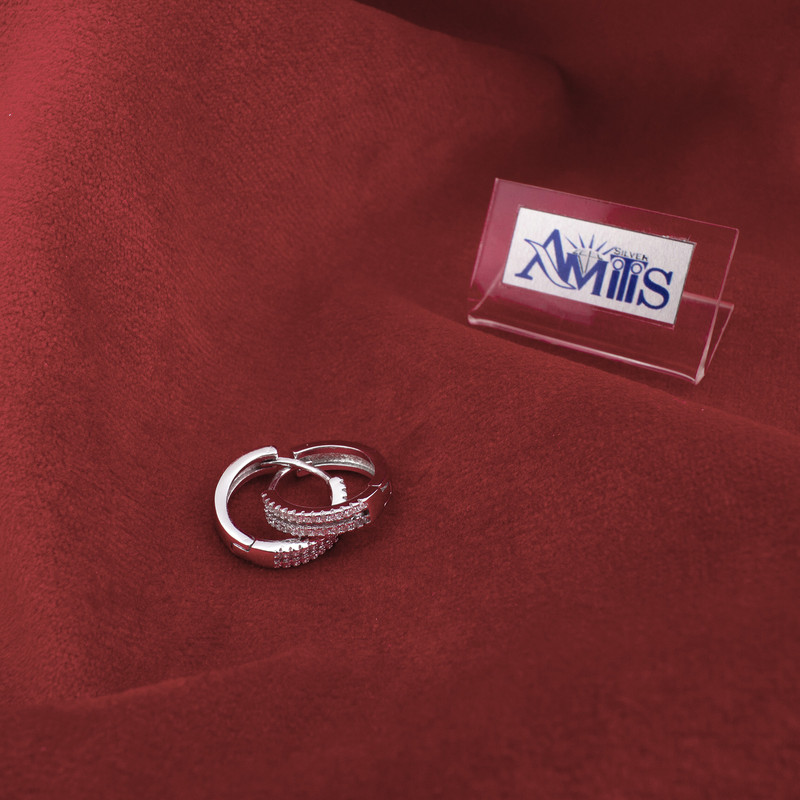 گوشواره نقره زنانه آمیتیس مدل AMT-G026