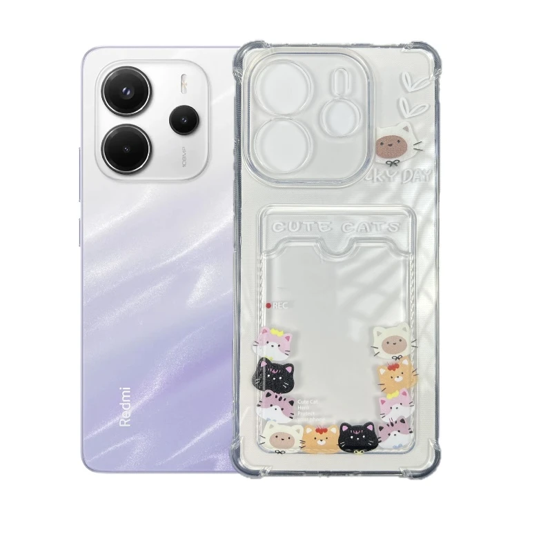 کاور طرح خانواده گربه ها مناسب برای گوشی موبایل شیائومی Redmi Note 14 4g