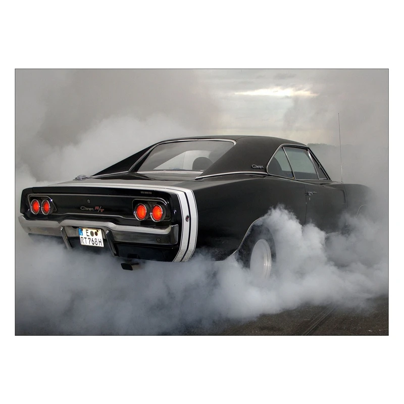 تابلو شاسی ونسونی طرح Classic Car Bad Drift سایز 30x40 سانتی متر