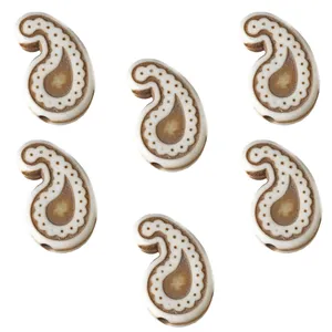 مهره دستبند مدل بته جقه کد W بسته 6 عددی