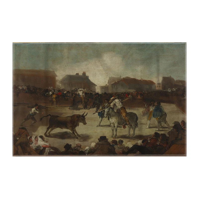 کاغذ کادو ترمه طراحان ایده مدل گاوبازی در یک شهر از گویا کد art0286 