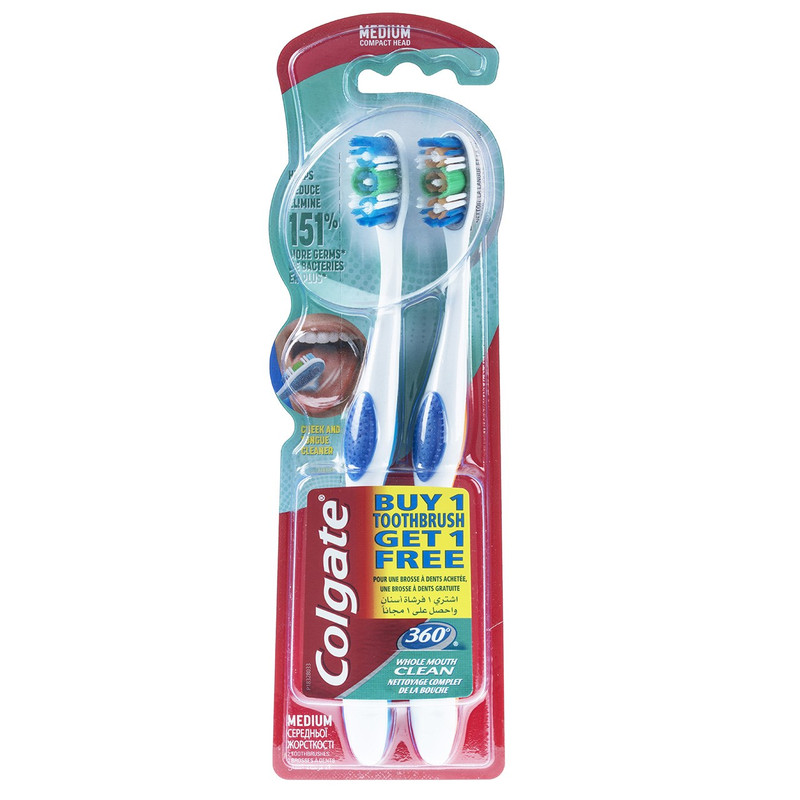 پک مسواک کلگیت مدل 360 Degree Whole Mouth Clean بسته 2 عددی