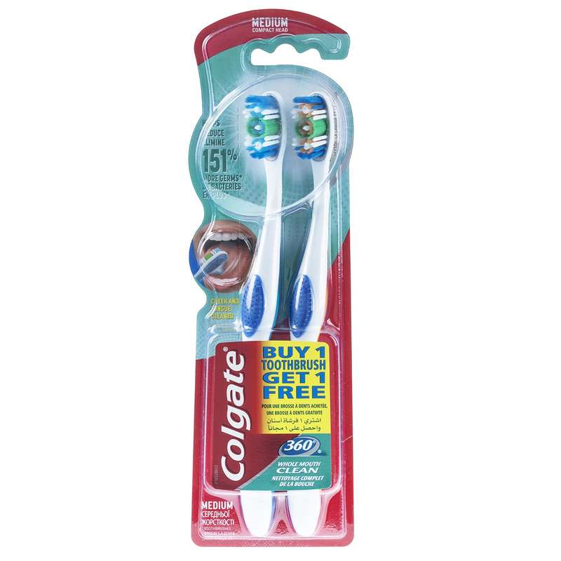 پک مسواک کلگیت مدل 360 Degree Whole Mouth Clean بسته 2 عددی